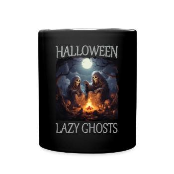 Lazy Ghosts Faule Geister Halloween Shirt Kostüm - Tasse einfarbig - Schwarz - Vorne