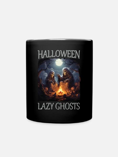 Lazy Ghosts Faule Geister Halloween Shirt Kostüm - Tasse einfarbig - Schwarz