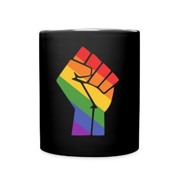 Pride Fist LGBT Design pour l’égalité - Mug uni - noir - Devant