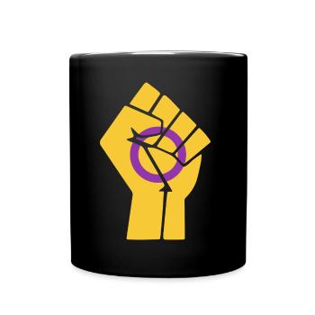 Intersex Pride Fist Design pour l’égalité - Mug uni - noir - Devant