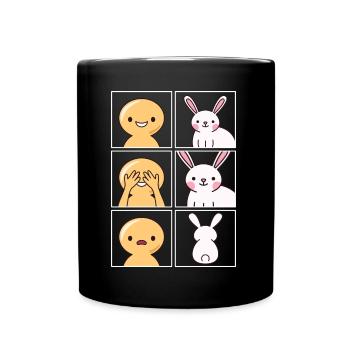 Rabbit ignore la conception pour les propriétaires de lapins - Mug uni - noir - Devant