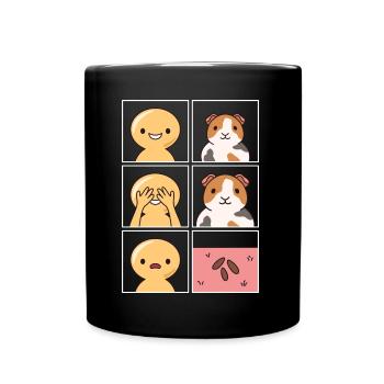 Guinea Pig Poop Design for Guinea Pig Fan - Full Colour Mug - black - Front