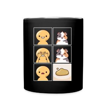 Guinea Pig Pee Design for Guinea Pig Owners - Full Colour Mug - black - Front