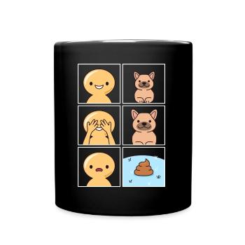 Dog Poop Design for Dog Owners - Full Colour Mug - black - Front