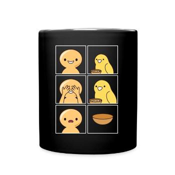 Canary mange un design rapide pour les fans - Mug uni - noir - Devant
