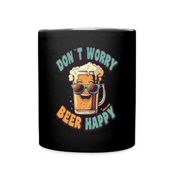 BREW. CREW | Beer Happy --- Bier T-Shirt - Full Colour Mug - black - Front