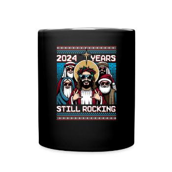 Ugly Hässlicher Weihnachtspulli Jesus Meme - Tasse einfarbig - Schwarz - Vorne