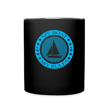 Segeln Sailing - Tasse einfarbig - Schwarz - Vorne