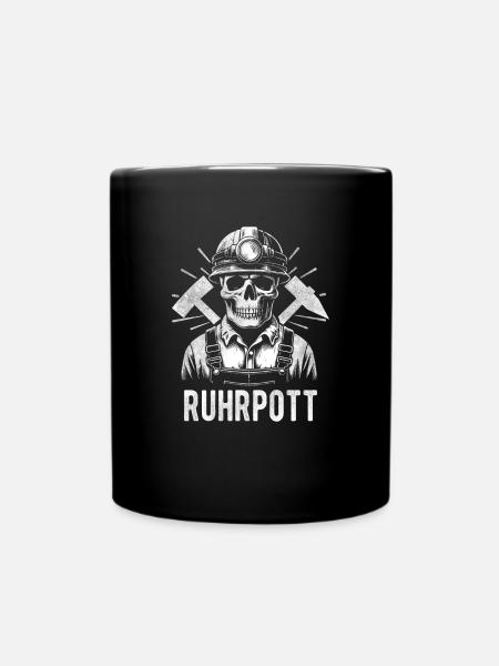 Bergbau Zeche Ruhrgebiet Ruhrpott Bergarbeiter - Tasse einfarbig - Schwarz