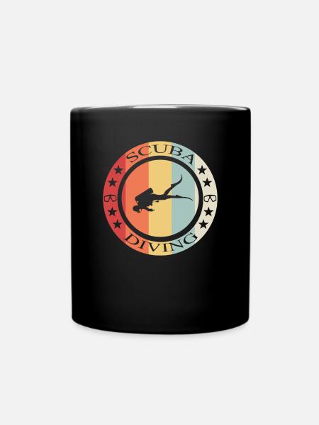 Tauchen, Scuba Diving - Tasse einfarbig - Schwarz