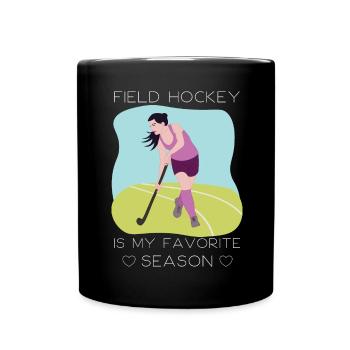 Le hockey sur gazon est ma saison préférée de hockey en salle - Mug uni - noir - Devant