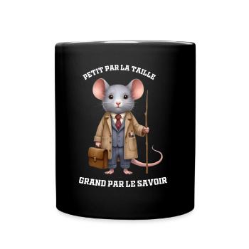 Grand par le savoir - Métier Professeur - Mug uni - noir - Devant