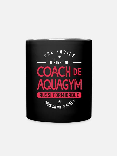 coach Aquagym formidable cadeau humour piscine - Mug uni - noir