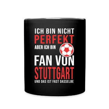 Football Stuttgart fan football Soccer, Fussball - Tasse einfarbig - Schwarz - Vorne