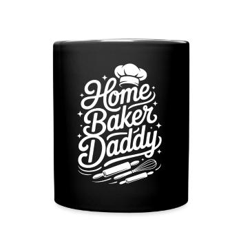 Super Baker Papas Club Dad bakes best - Full Colour Mug - black - Front
