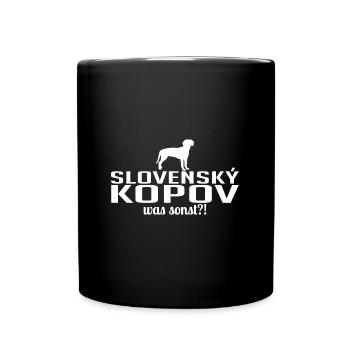SLOVENSKY KOPOV was sonst Wilsigns Hundespruch - Tasse einfarbig - Schwarz - Vorne