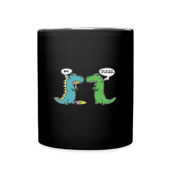 The Last Unicorn Funny Dino Dinosaur - Full Colour Mug - black - Front