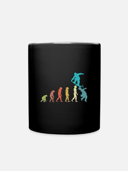 Snowboarder Evolution Snowboard Sport d'hiver - Mug uni - noir