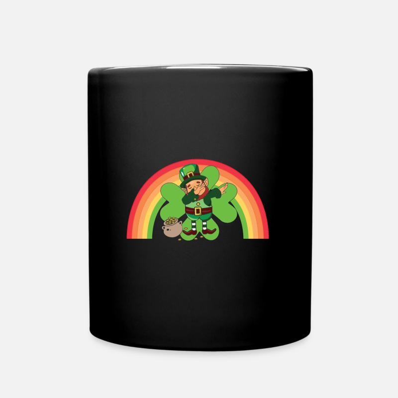 Irland Kobold Kleeblatt Saint Patrick’s Day - Tasse einfarbig - Schwarz