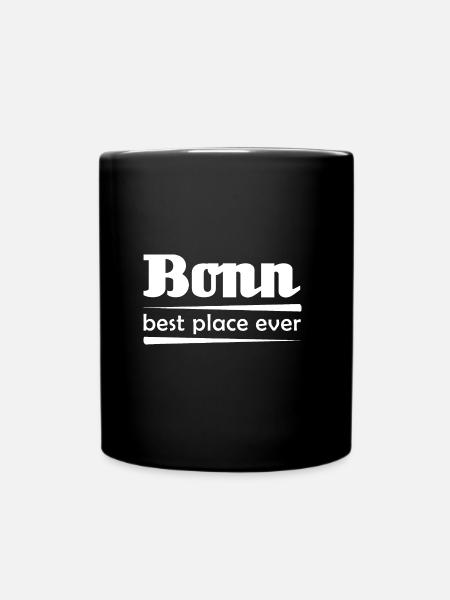Bonn - best place ever - Tasse einfarbig - Schwarz