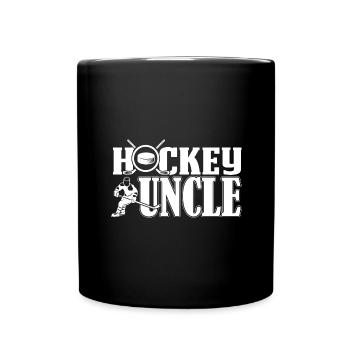 Hockey Onkel Nichte Neffe Pate Familie Eishockey - Tasse einfarbig - Schwarz - Vorne