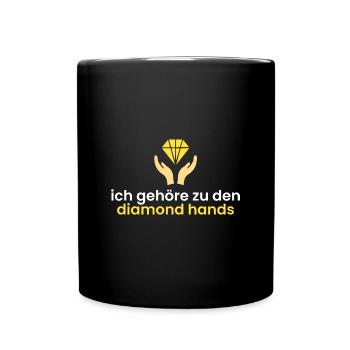 ich gehöre zu diamond hands - Tasse einfarbig - Schwarz - Vorne