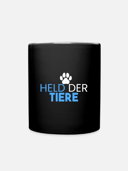 Held der Tiere - Tasse einfarbig - Schwarz