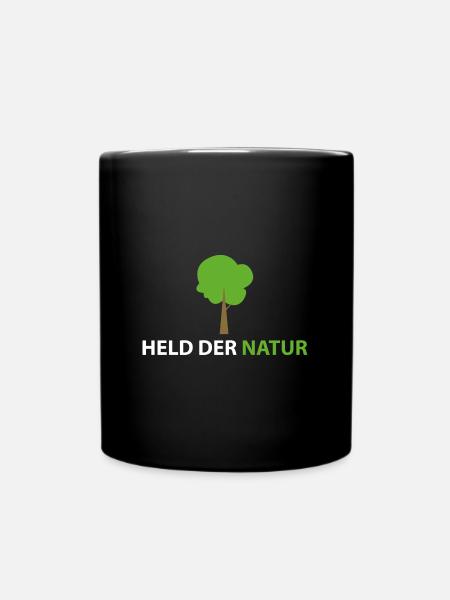 Held der Natur - Tasse einfarbig - Schwarz