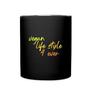 mode de vie végétalien 4 ever - Mug uni - noir - Devant
