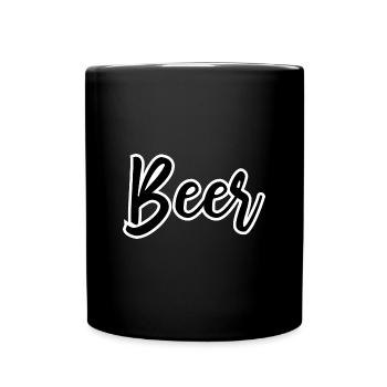 Beer - Tasse einfarbig - Schwarz - Vorne