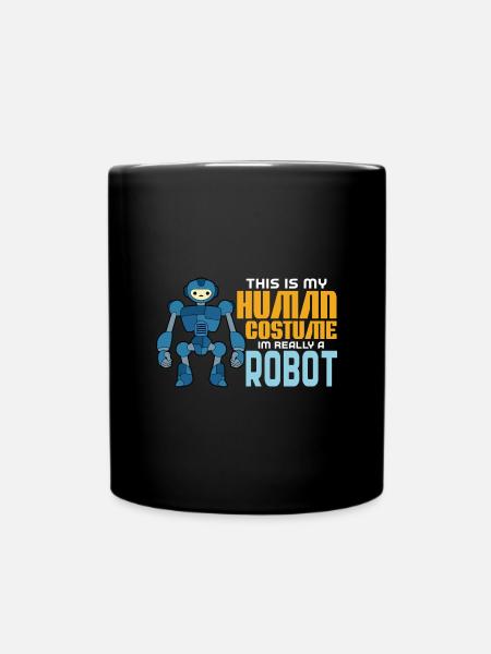 Roboter - Tasse einfarbig - Schwarz
