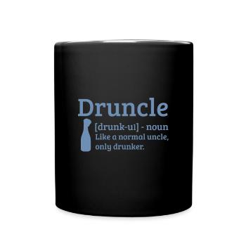Druncle Drunk uncle like a normal uncle - Full Colour Mug - black - Front