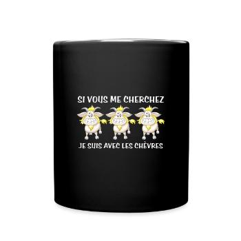 Cadeau agriculteur éleveur de chèvres - Mug uni - noir - Devant