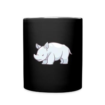 Rhinozeros - Tasse einfarbig - Schwarz - Vorne