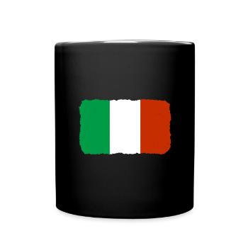 Drapeau de l’Italie Vintage Drapeau italien Look vieilli - Mug uni - noir - Devant