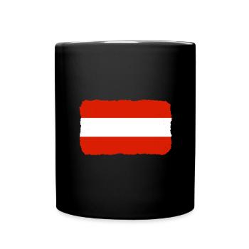 Austria Flag Austria Austrian Flag AT - Full Colour Mug - black - Front