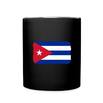 Kuba Flagge Karibik Urlaub Cuba Reise Havanna - Tasse einfarbig - Schwarz - Vorne