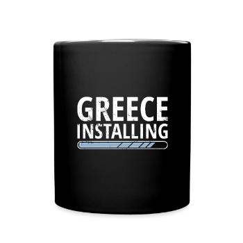 Drapeau grec Hellas Athènes drapeau grec - Mug uni - noir - Devant