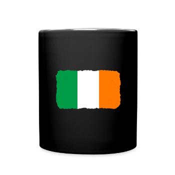 Ireland Flag Vintage Irish Flag Dublin - Full Colour Mug - black - Front