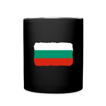 Bulgarien Flagge Bulgarische Fahne Goldstrand - Tasse einfarbig - Schwarz - Vorne
