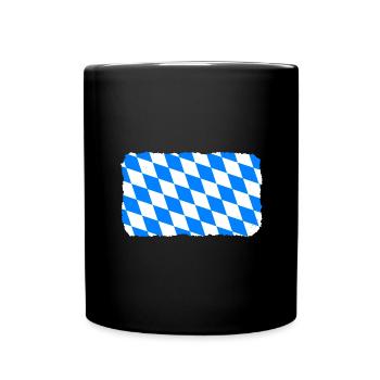 Bavaria Flag Used Look Bavarian Flag Vintage - Full Colour Mug - black - Front