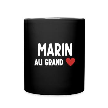 marin au grand cœur - Mug uni - noir - Devant