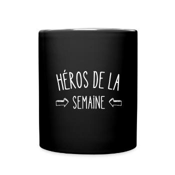 héros de la semaine - Mug uni - noir - Devant