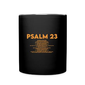 Psalm 23, Bibelvers, Jesus Christus - Tasse einfarbig - Schwarz - Vorne