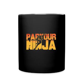 Parkour Ninja Retro Vintage Urban Lovers - Full Colour Mug - black - Front