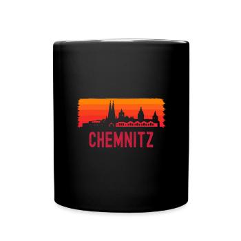 Chemnitz - Tasse einfarbig - Schwarz - Vorne