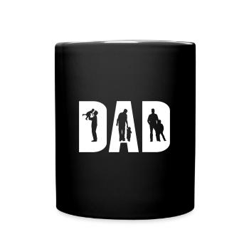 DAD VATI BESTER PAPA VATER LIEBEN PAPI SUPER MOTIV - Tasse einfarbig - Schwarz - Vorne
