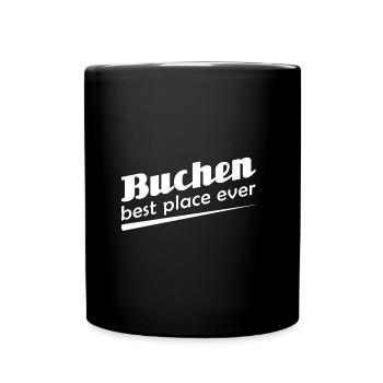Buchen - Stadt best place ever - Tasse einfarbig - Schwarz - Vorne