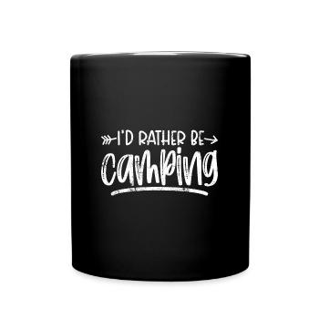 CAMPING RANDONNÉE EN MONTAGNE FORÊT CAMP TENTE DICTONS MOTIF - Mug uni - noir - Devant