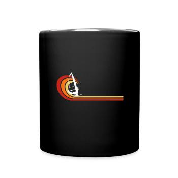 Windsurfing Windsurfer Wellenweiten Wind Wasser - Tasse einfarbig - Schwarz - Vorne